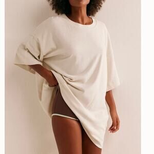 FP BEACH | Essential Extreme Tee Mini Dress Beige Barnacle Island | Size Large